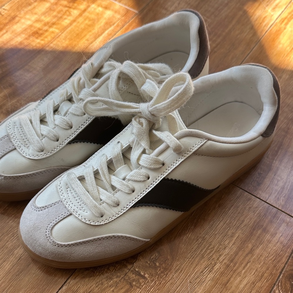 White and Black Casual Sneakers